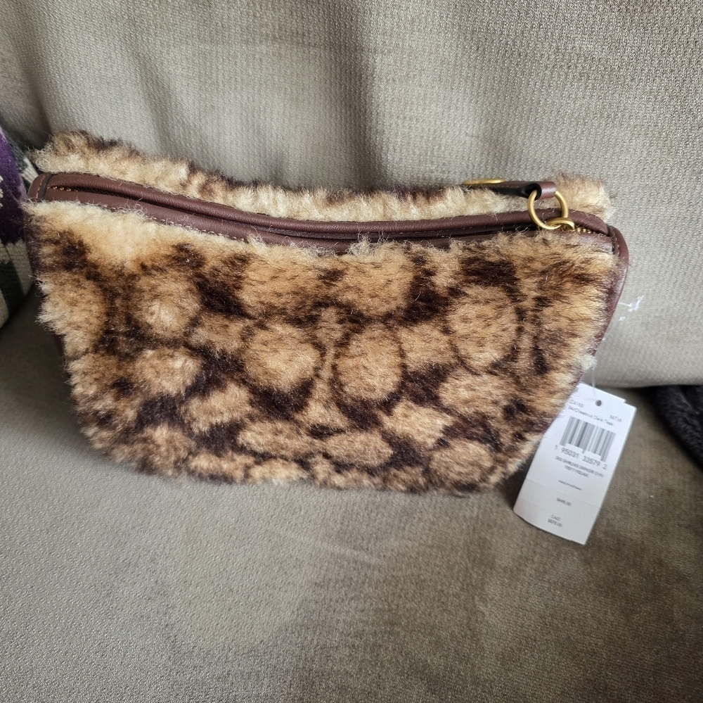NWT Coach Shearling Swinger Chain Bag - Picture 2 of 7